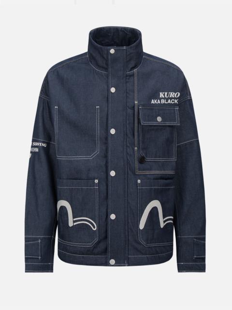 EVISU Contrast Stitching Denim Worker Jacket