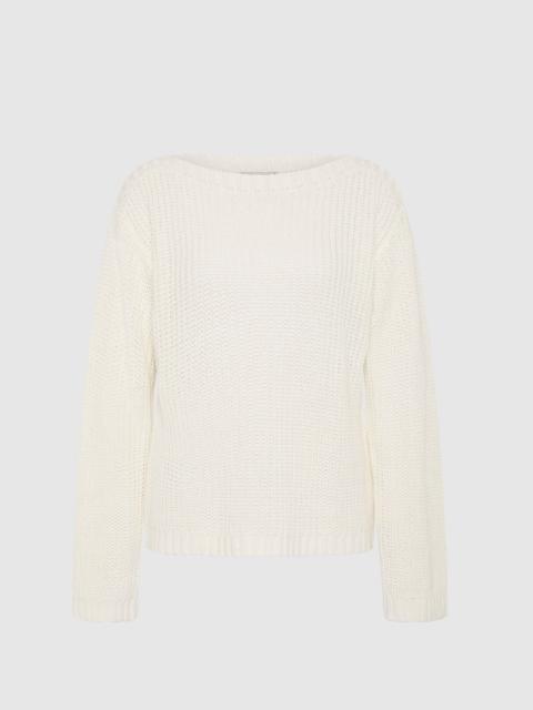 ST. AGNI Relaxed Bateau Jumper - Off White