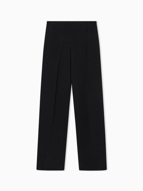 EMPORIO ARMANI Cady crêpe palazzo trousers