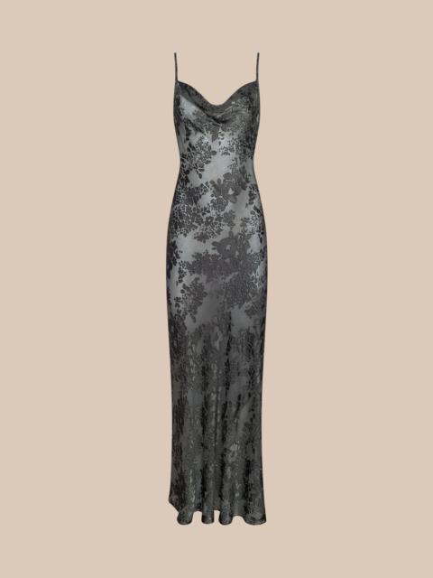 L'AGENCE Christine Burnout Satin Gown