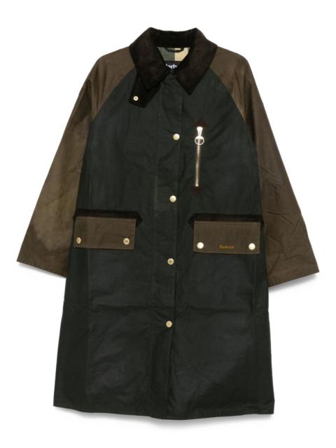 Barbour raglan-sleeve buttoned coat