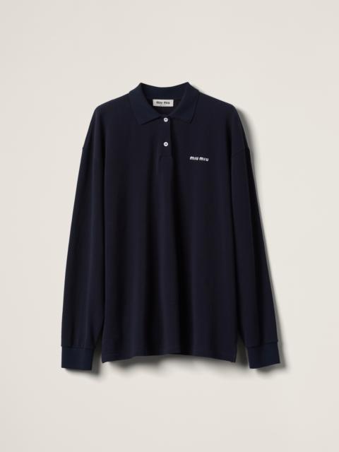 Miu Miu Cotton piqué polo shirt