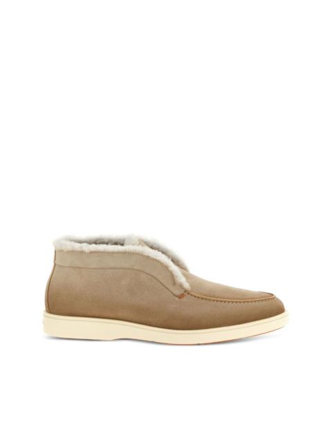 suede slip-on boots
