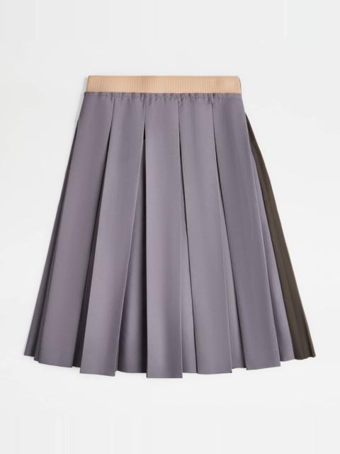 PLEATED SKIRT - GREY, BLACK