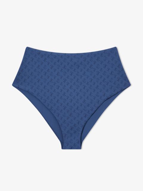 JIMMY CHOO Suma
Smoky Blue JC Monogram Recycled Nylon and Lycra Bikini Brief