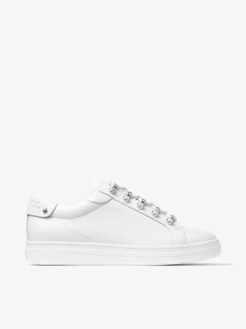 Antibes/F
White Low-Top Trainers with Pearls