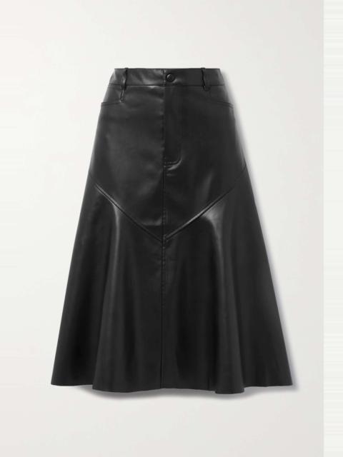 Proenza Schouler Jesse paneled vegan leather midi skirt