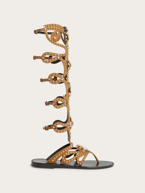 PUCCI EMBELLISHED GLADIATOR SANDALS