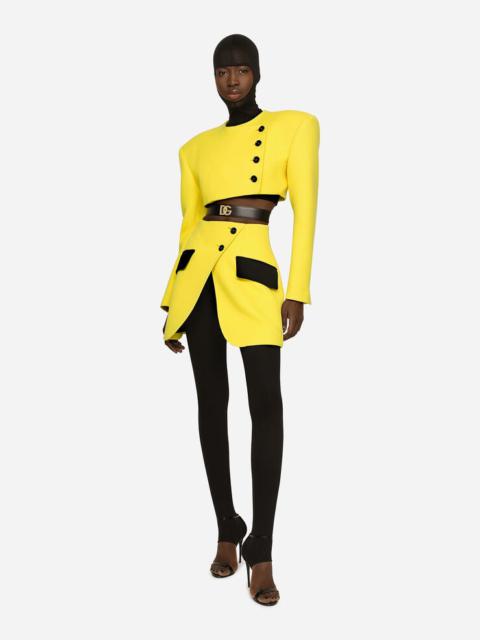 Dolce & Gabbana Woolen miniskirt with contrasting pockets