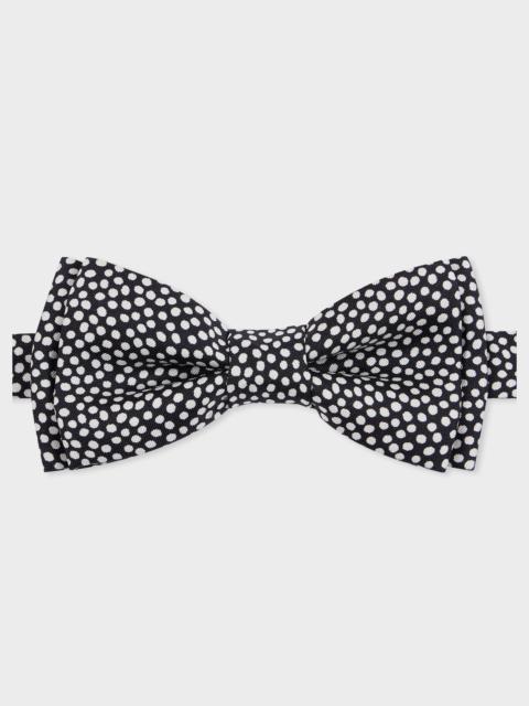 Paul Smith Black Silk Pre-Tied Polka Dot Bow Tie