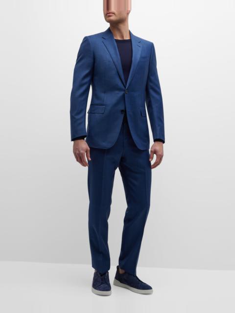ZEGNA Men's Solid Wool Classic-Fit Suit