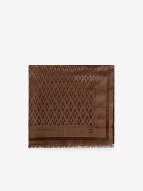 Valentino VLogo jacquard scarf