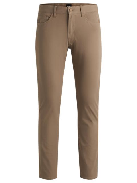 BOSS DELAWARE SLIM-FIT TROUSERS IN PERFORMANCE-STRETCH FABRIC