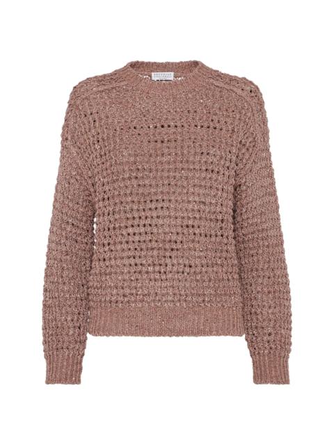 Brunello Cucinelli Women's Silk and Linen Sweater - Pink