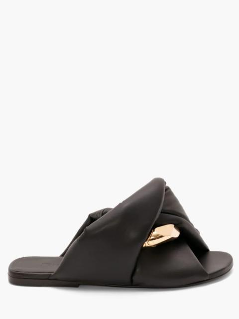 JW Anderson WOMEN'S CHAIN TWIST FLAT SANDAL