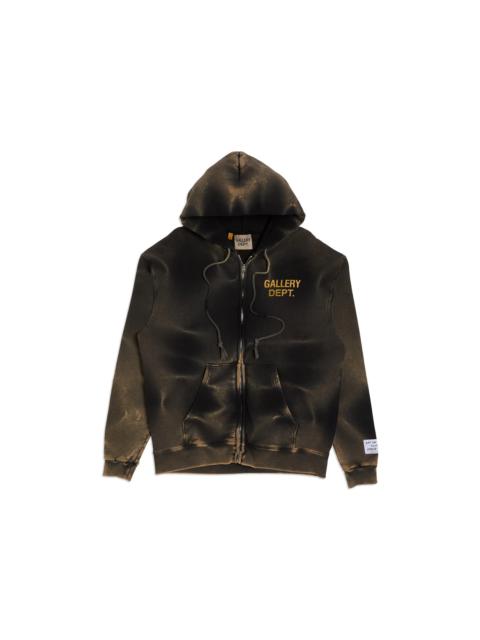 Gallery Dept. Zip Up Hoodie Sun Faded Black