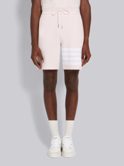 Thom Browne Light Pink Cotton Ottoman Rib 4-Bar Sweatshort