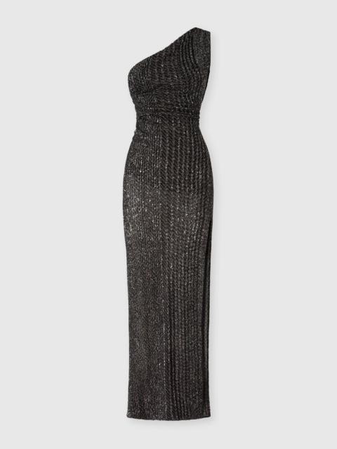 Missoni One-shoulder long dress with sequins