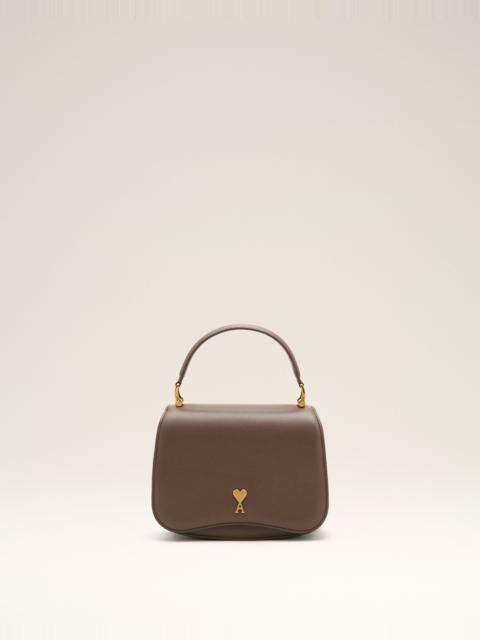 AMI Paris BROWN COWHIDE LEATHER PARIS PARIS TOP HANDLE BAG