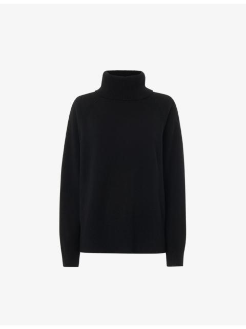 WHISTLES Turtleneck relaxed-fit cashmere jumper