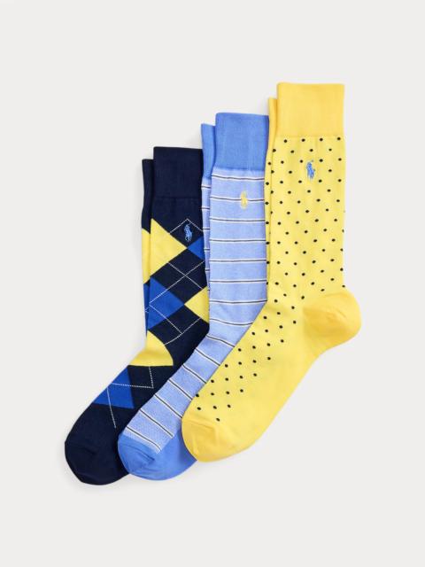 Polo Ralph Lauren Patterned Trouser Sock 3-Pack