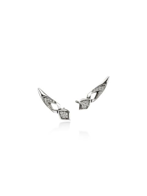 JOHN HARDY Naga Earrings, Sterling Silver, Diamonds