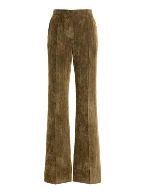 TOVE Lora Corduroy Flared Trousers khaki
