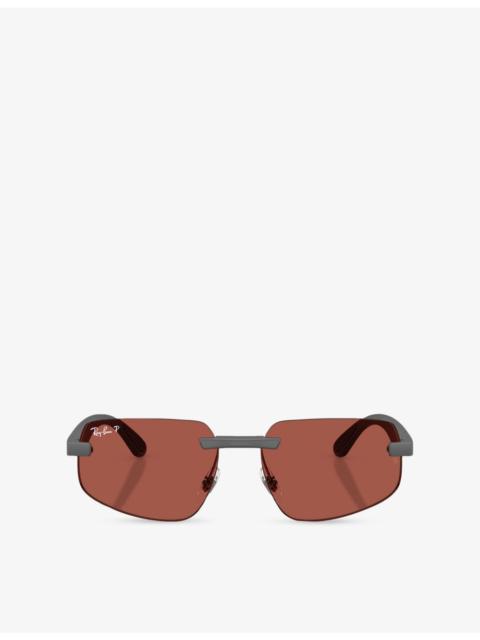 Ray-Ban RB4475 Irregular-Frame Peek Sunglasses