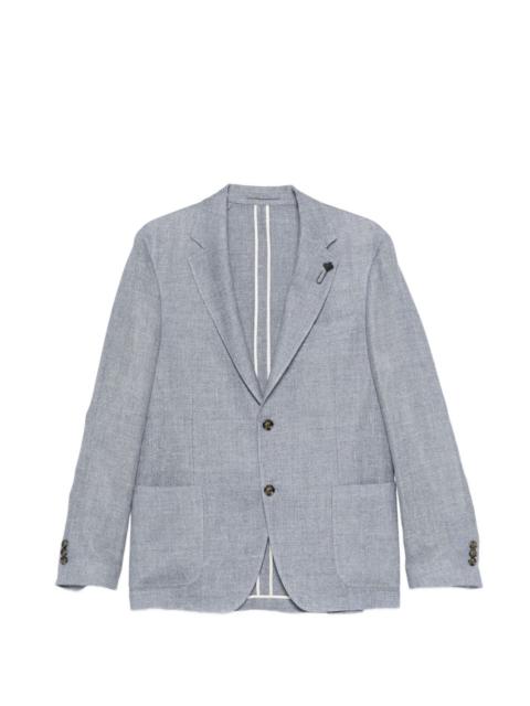 LARDINI button linen blazer
