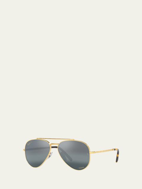 Ray-Ban Logo Metal Aviator Sunglasses