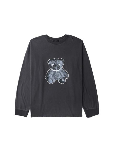 teddy bear-print cotton T-shirt