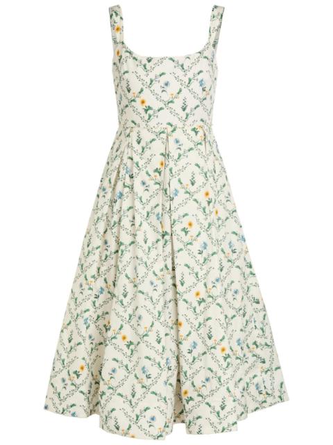 Agua by Agua Bendita Agua BY Agua Bendita Alcaparra Floral-print Cotton Midi Dress