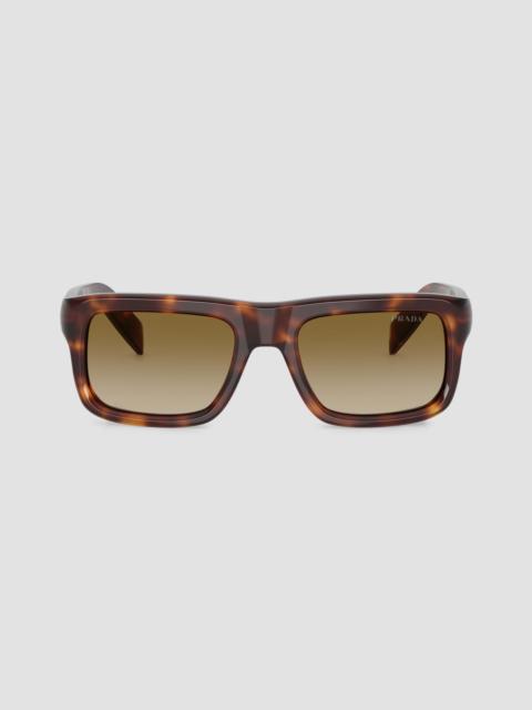 Prada Women's D11SF Rectangular Sunglasses - Brown