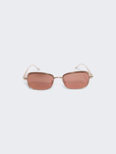 Loewe Anagram Sunglasses Shiny Rose Gold And Bordeaux Mirror