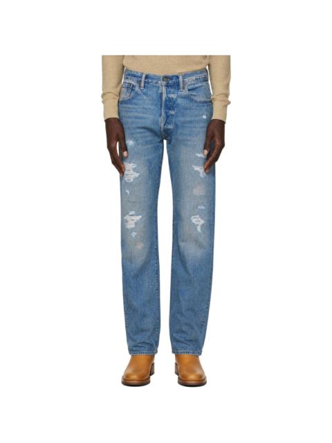 RRL by Ralph Lauren Blue Straight-Leg Jeans