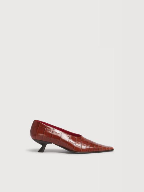 Marni BROWN CROC-EFFECT LEATHER CINDI PUMP