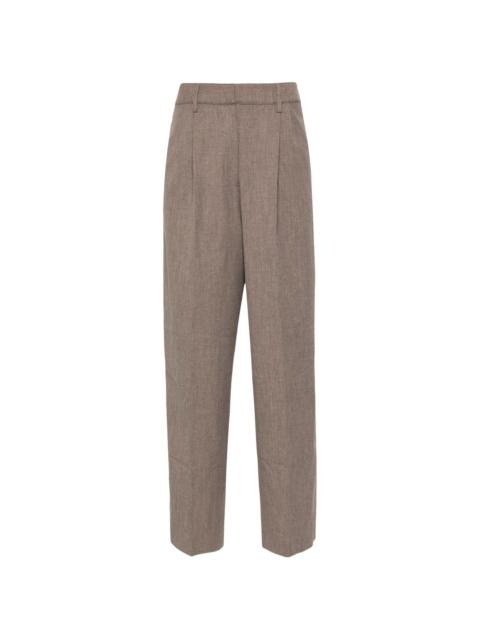 beaufille pleated straight trousers