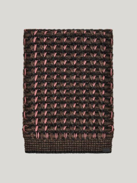 Canali MACRO JACQUARD PATTERNED ALPACA AND WOOL KNIT SCARF