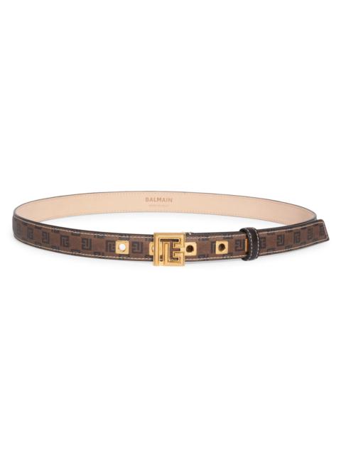Balmain Women's Mini Logo Belt - Brown