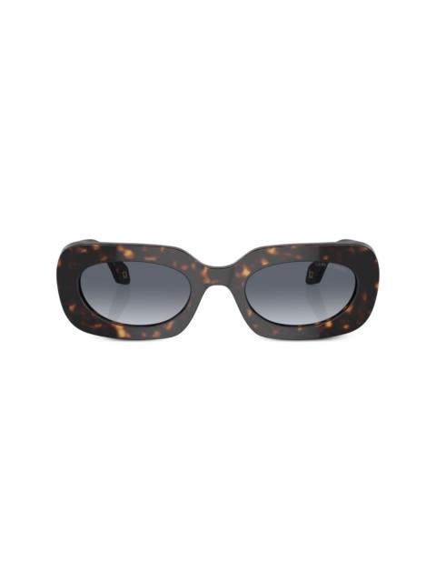 GIORGIO ARMANI tortoiseshell-effect rectangle-frame sunglasses