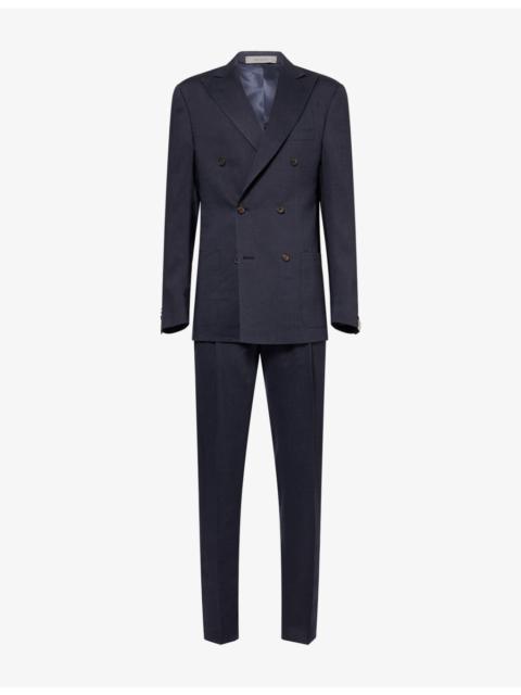 CORNELIANI Academy Double-Breasted Linen-Blend Suit