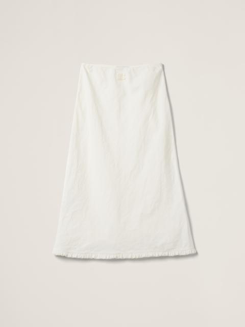 Miu Miu Long slubbed canvas skirt