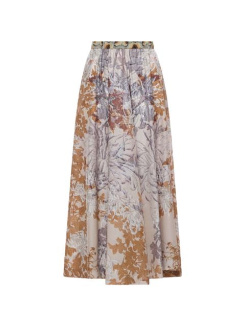 Pierre-Louis Mascia Tetris floral A-line maxi skirt