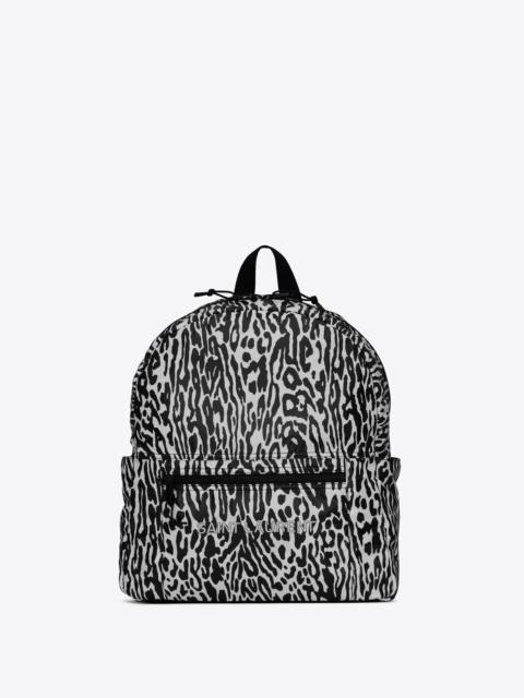 SAINT LAURENT nuxx backpack in leopard print nylon