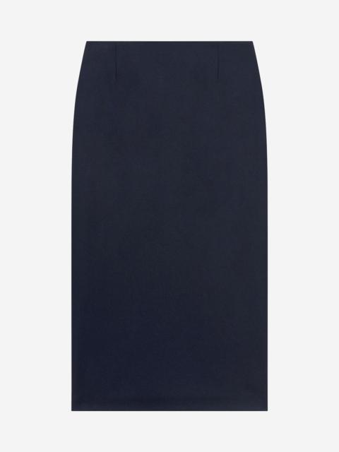 The Kooples LONG NAVY PENCIL SKIRT