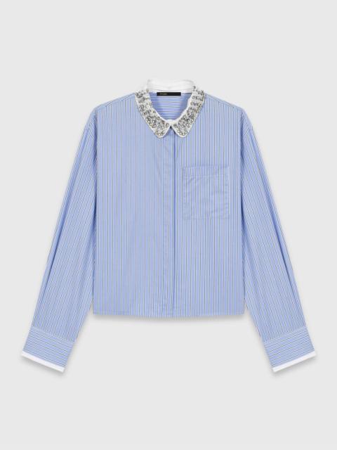 Shirt with removable jewel collar
