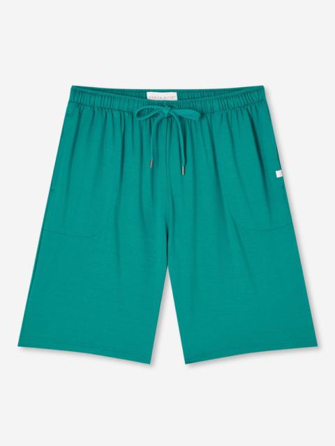 Derek Rose Men's Lounge Shorts Basel Micro Modal Stretch Jungle Green