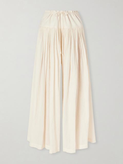 The Row Berenice Pleated Cotton Wide-leg Pants