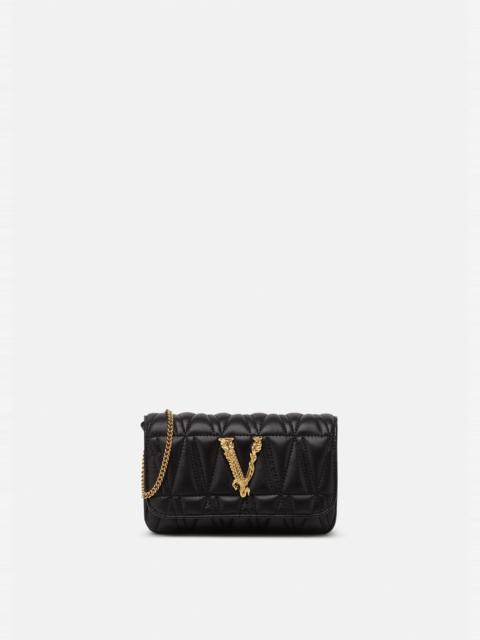VERSACE Virtus Quilted Nappa Leather Evening Bag