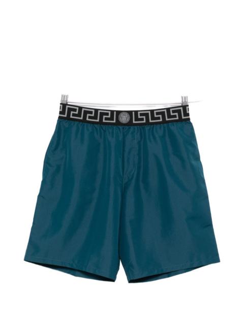 VERSACE graphic-waistband swim shorts